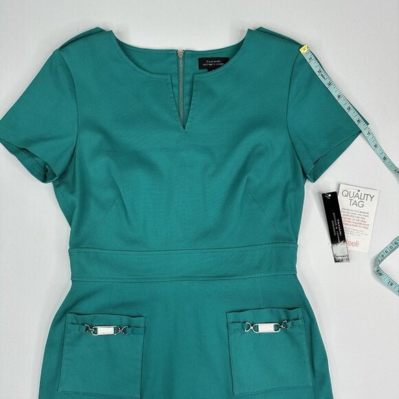 Tahari‎ Women's NWT Turquoise Linny Business Career Shift Dress 4/C34 - Picture 15 of 16